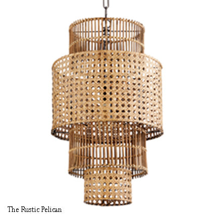 Large Chandelier-Modern Farmhouse-Pendant Light-Bamboo-Free Shipping