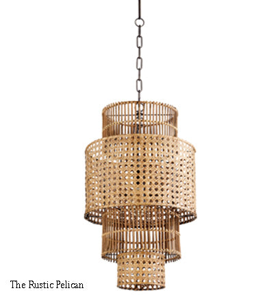 Large Chandelier-Modern Farmhouse-Pendant Light-Bamboo-Free Shipping