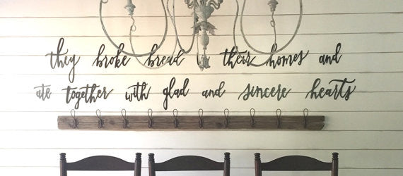 Coat Rack- 6' Foot Large Wood Modern Farmhouse -Vintage Hooks