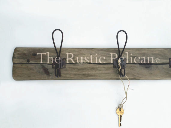 Coat Rack- 6' Foot Large Wood Modern Farmhouse -Vintage Hooks