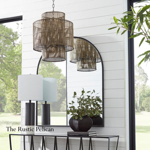 Large Modern Farmhouse Bamboo Chandelier