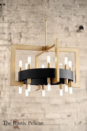 FREE SHIPPING - Large Modern Farmhouse Iron Chandelier