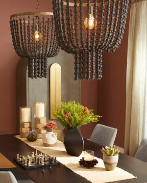 FREE SHIPPING - Modern Farmhouse Bohemian Beaded Chandelier