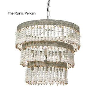 FREE SHIPPING - Large Modern Bohemian Beaded Chandelier