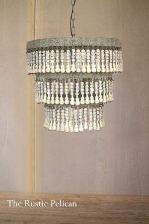 FREE SHIPPING - Large Modern Bohemian Beaded Chandelier