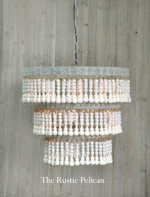 FREE SHIPPING - Large Modern Bohemian Beaded Chandelier