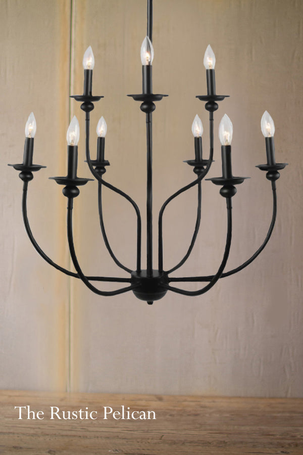 Modern Farmhouse Iron Chandelier