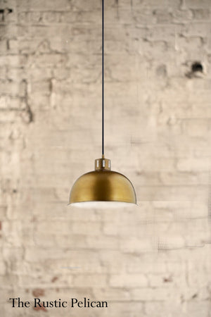 FREE SHIPPING ~Natural Brass Pendant Light