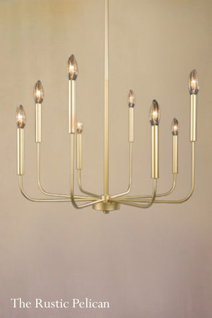 Modern Farmhouse Antique Gold chandelier 