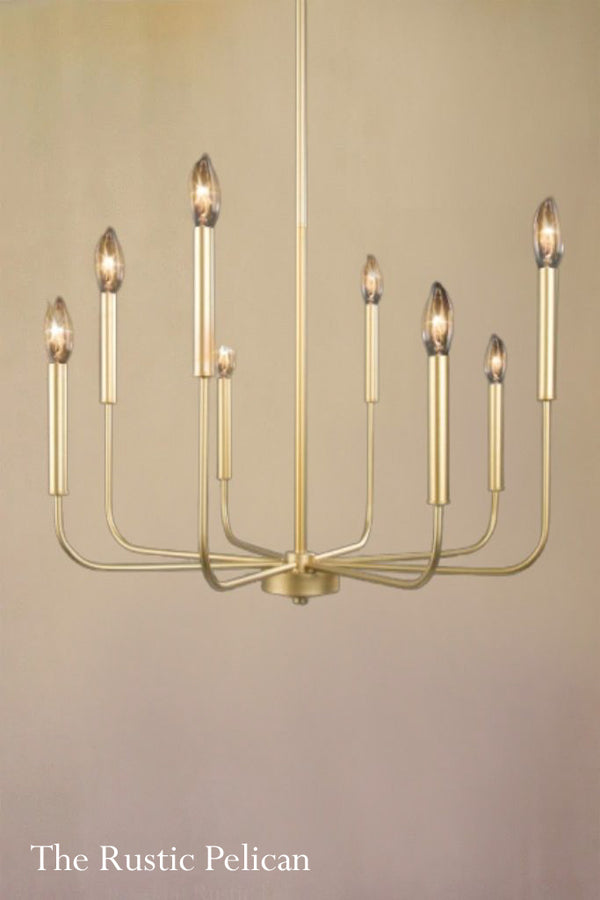 Modern Farmhouse Antique Gold chandelier 