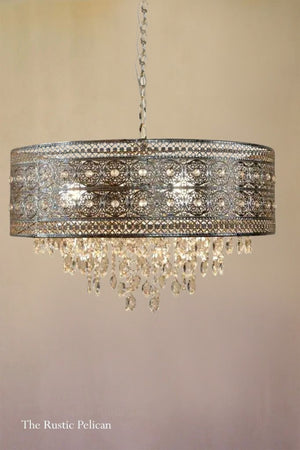 FREE SHIPPING ~ Modern Rustic Crystal Chandelier