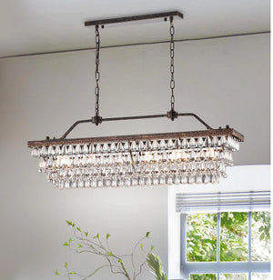 Modern Rustic Crystal Chandelier