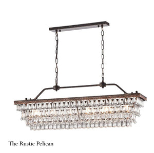 Modern Rustic Crystal Chandelier