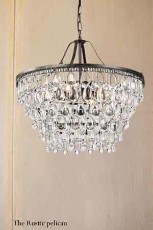  Modern Rustic Crystal Chandelier