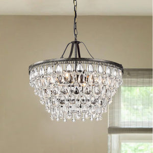 Modern Rustic Crystal Chandelier 