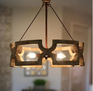 FREE SHIPPING -  Modern Farmhouse Rustic Chandelier