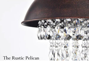 Modern Rustic Antique Crystal Chandelier