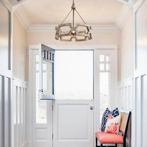 Modern Farmhouse Wood Chandelier 