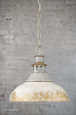 FREE SHIPPING ~ Modern Farmhouse Chandelier Rustic Aged Galvanize Steel