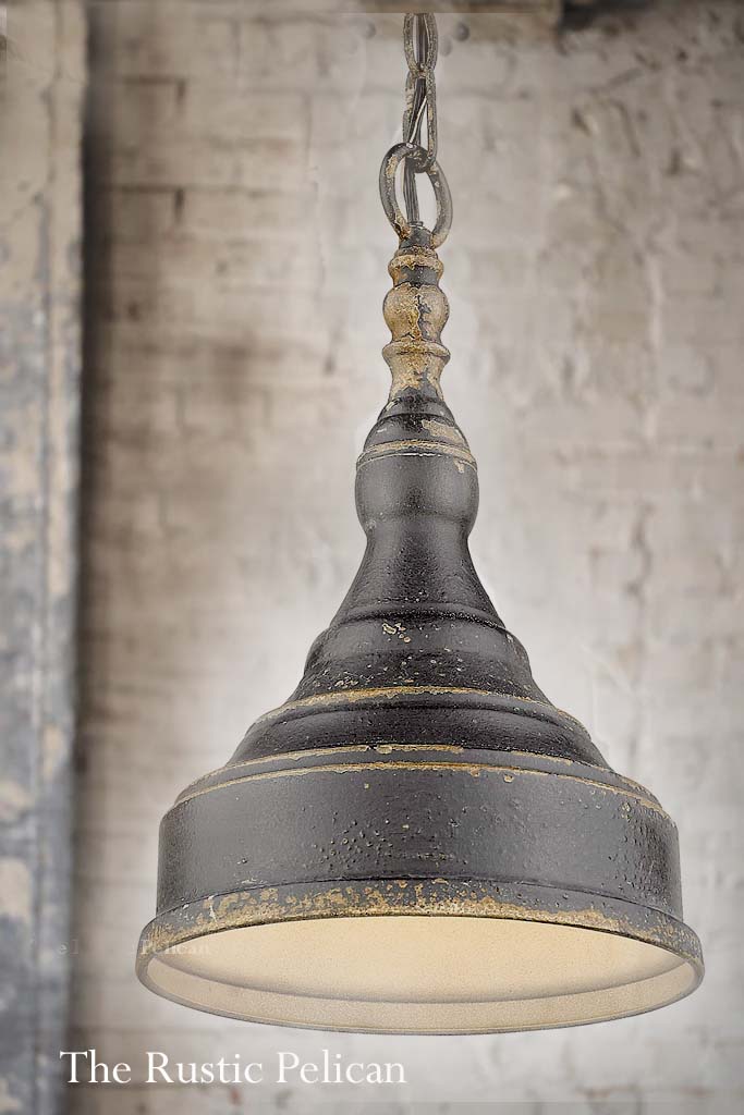Rustic iron pendant light clearance