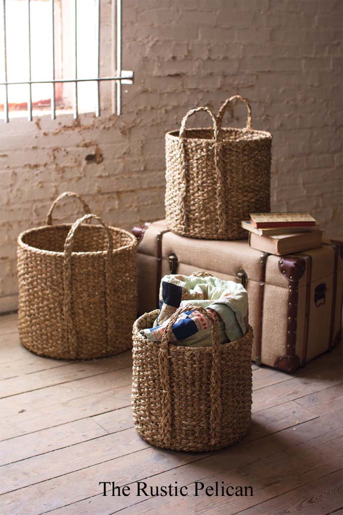 Rustic Farmhouse Wire baskets, Bathroom Storage - The Rustic Pelican