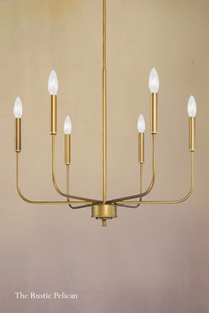 Modern Brass Chandelier