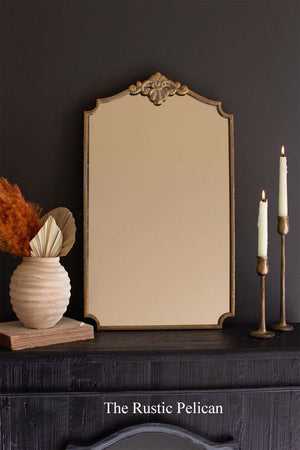 Modern Brass Accent Mirror