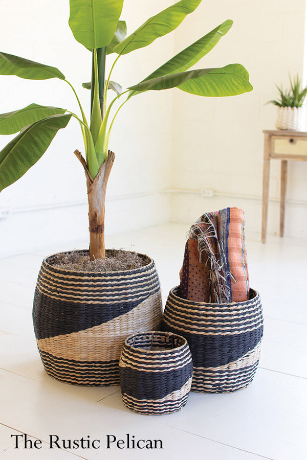Modern Bohemian Natural Woven baskets 