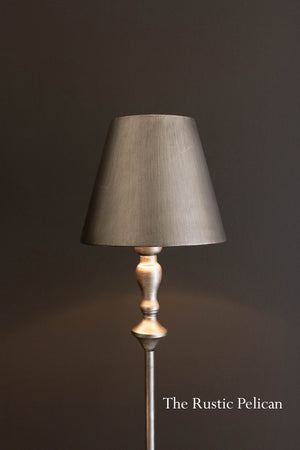 Modern Farmhouse Antique Silver Table Lamp