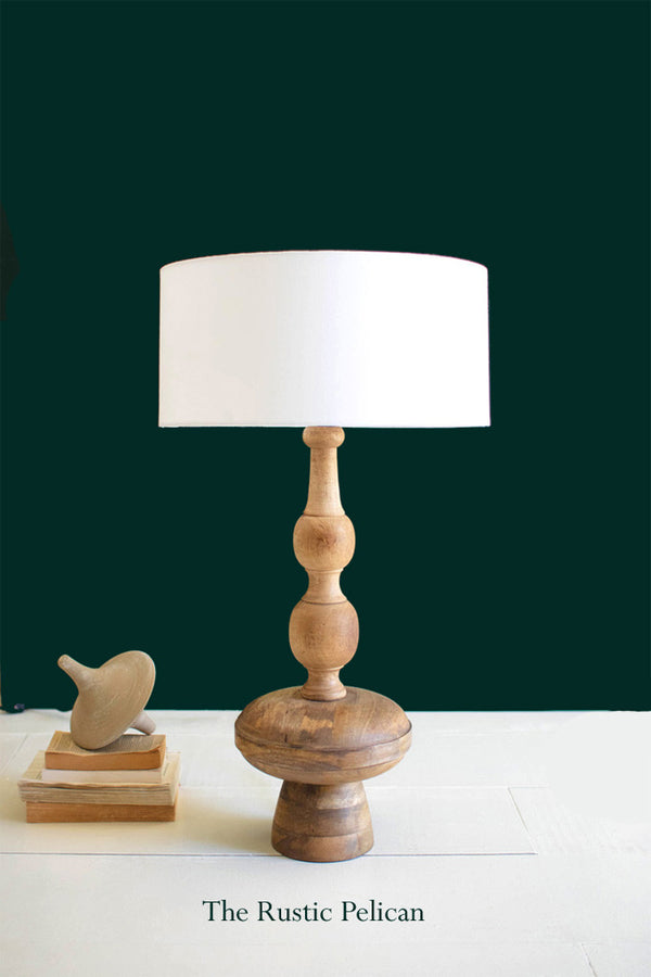 FREE SHIPPING - Modern Rustic Wood Table Lamp