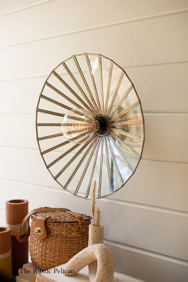 Modern Rustic Glass Wall Sconce