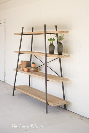 FREE SHIPPING - Wood and Metal Farmhouse Display Shelves