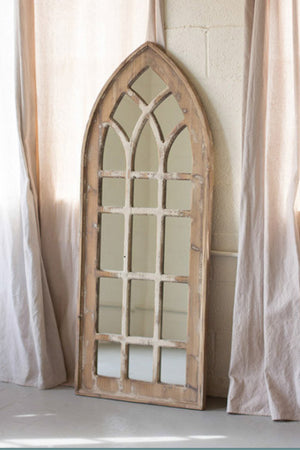 Mirror - Tall Wooden Church Mirror