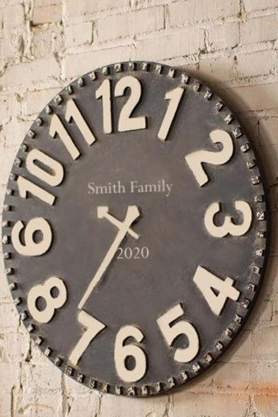 Clocks Large Clocks Clock Wood Clock Farmhouse Rustic FREE