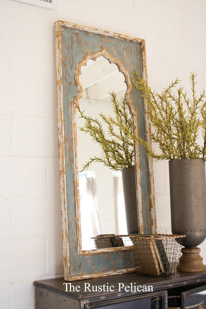 FREE SHIPPING - Mirror - Painted Wooden Mirror