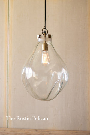 Modern Farmhouse-Glass Teardrop Chandelier