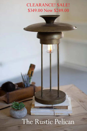CLEARANCE! SALE! - LARGE Modern Farmhouse Industrial Metal Table Lamp