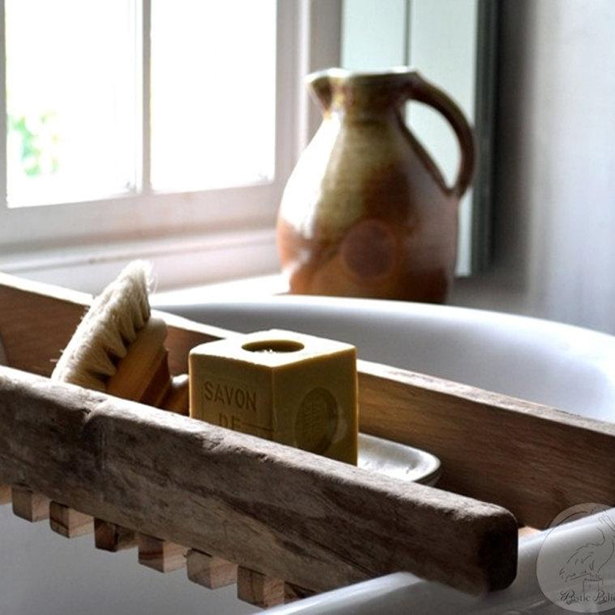 Bath Tray, Shower Caddy, Bathroom, Spa, Wood, Primitive, Free Shipping