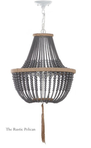 FREE SHIPPING - Modern Farmhouse Bohemian Beaded Chandelier