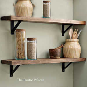 Rustic Farmhouse Kitchen Wood Shelf