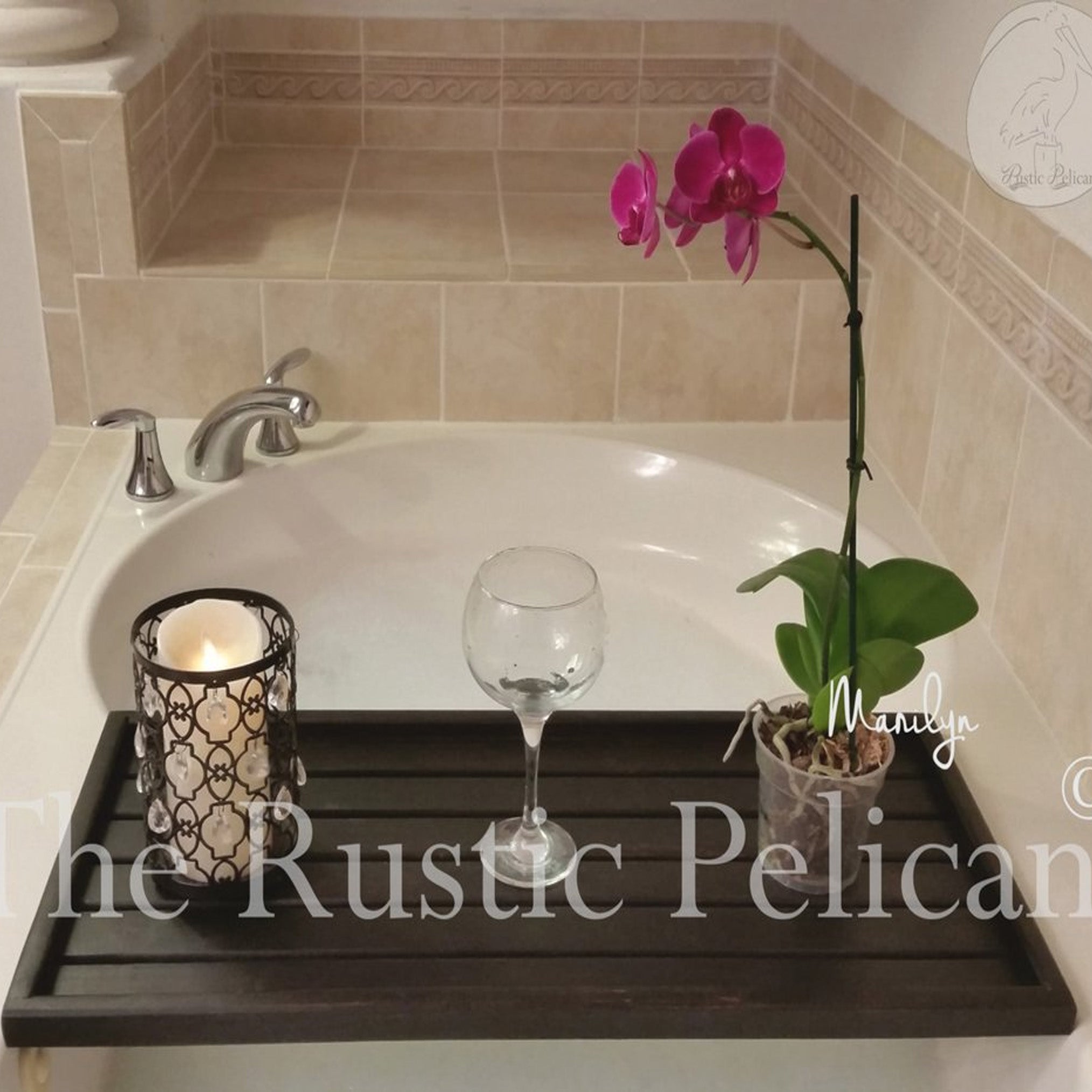  Modern Rustic Wooden Bath Tray