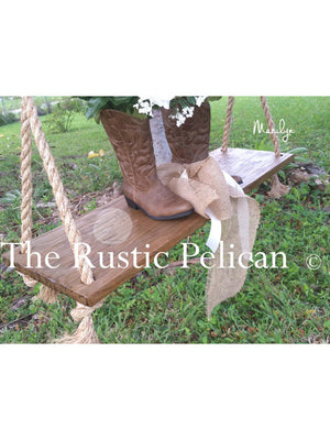 Rustic barn wood farmhouse swing