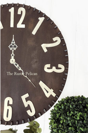Clock, large wall clocks- Wall Decor, Rustic, oversized wall clock