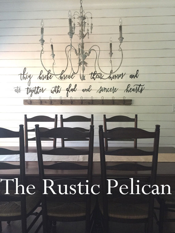 Coat Rack- 6' Foot Large Wood Modern Farmhouse -Vintage Hooks