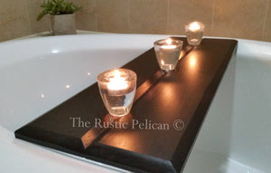 Modern Farmhouse Rustic Wood  Bath Tray