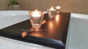 Modern Farmhouse Rustic Wood  Bath Tray