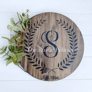 Large Personalized Wooden Serving Tray