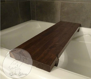 Modern Wooden Bath Tray, Shower caddy