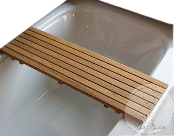 Zeek Natural Solid Wood Bathtub Tray Caddy ZBC3409