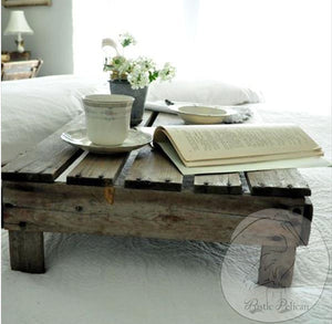  Reclaimed Wood Tray, Rustic, Bed Tray